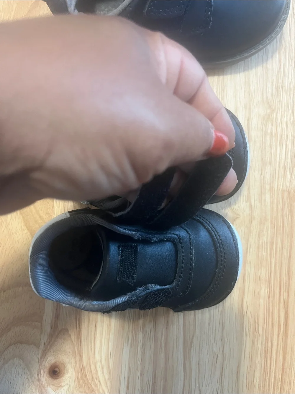 Stride Rite Navy Blue Boys Velcro Dress Shoes